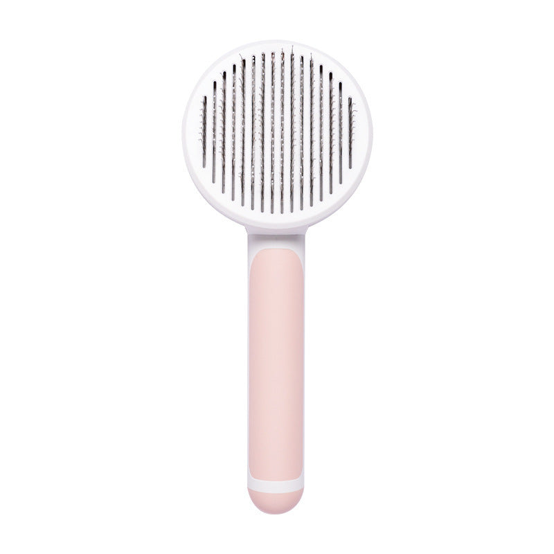 Self-Cleaning Cat Brush - Steel Wire Handheld Comb for Easy Hair Removal