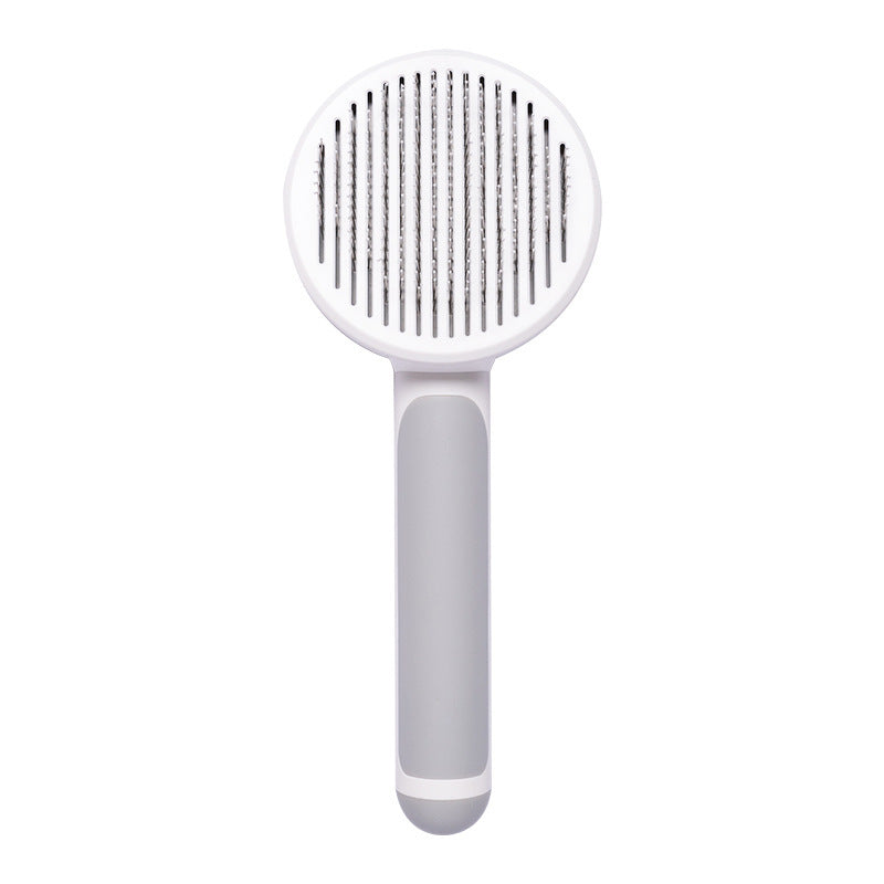 Self-Cleaning Cat Brush - Steel Wire Handheld Comb for Easy Hair Removal