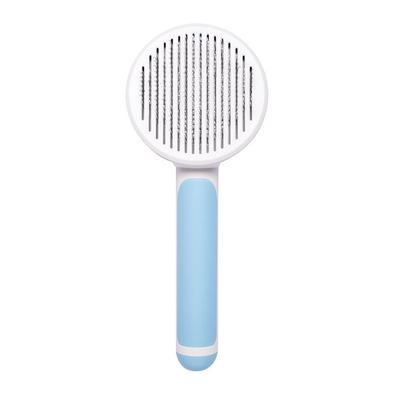 Self-Cleaning Cat Brush - Steel Wire Handheld Comb for Easy Hair Removal