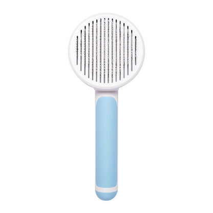 Self-Cleaning Cat Brush - Steel Wire Handheld Comb for Easy Hair Removal