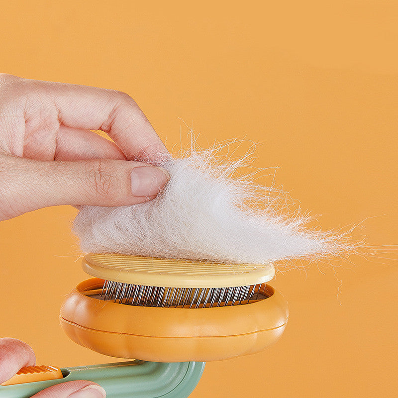 Self-Cleaning Cat Brush - Steel Wire Handheld Comb for Easy Hair Removal