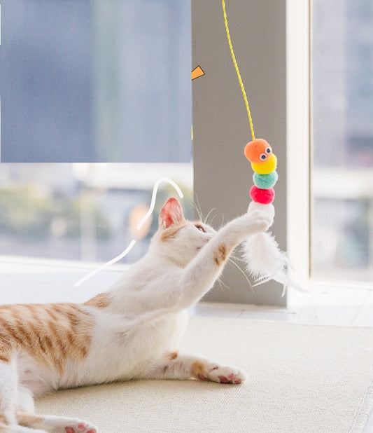 Interactive Hanging Cat Toy - Simulated Caterpillar & Funny Rope Play